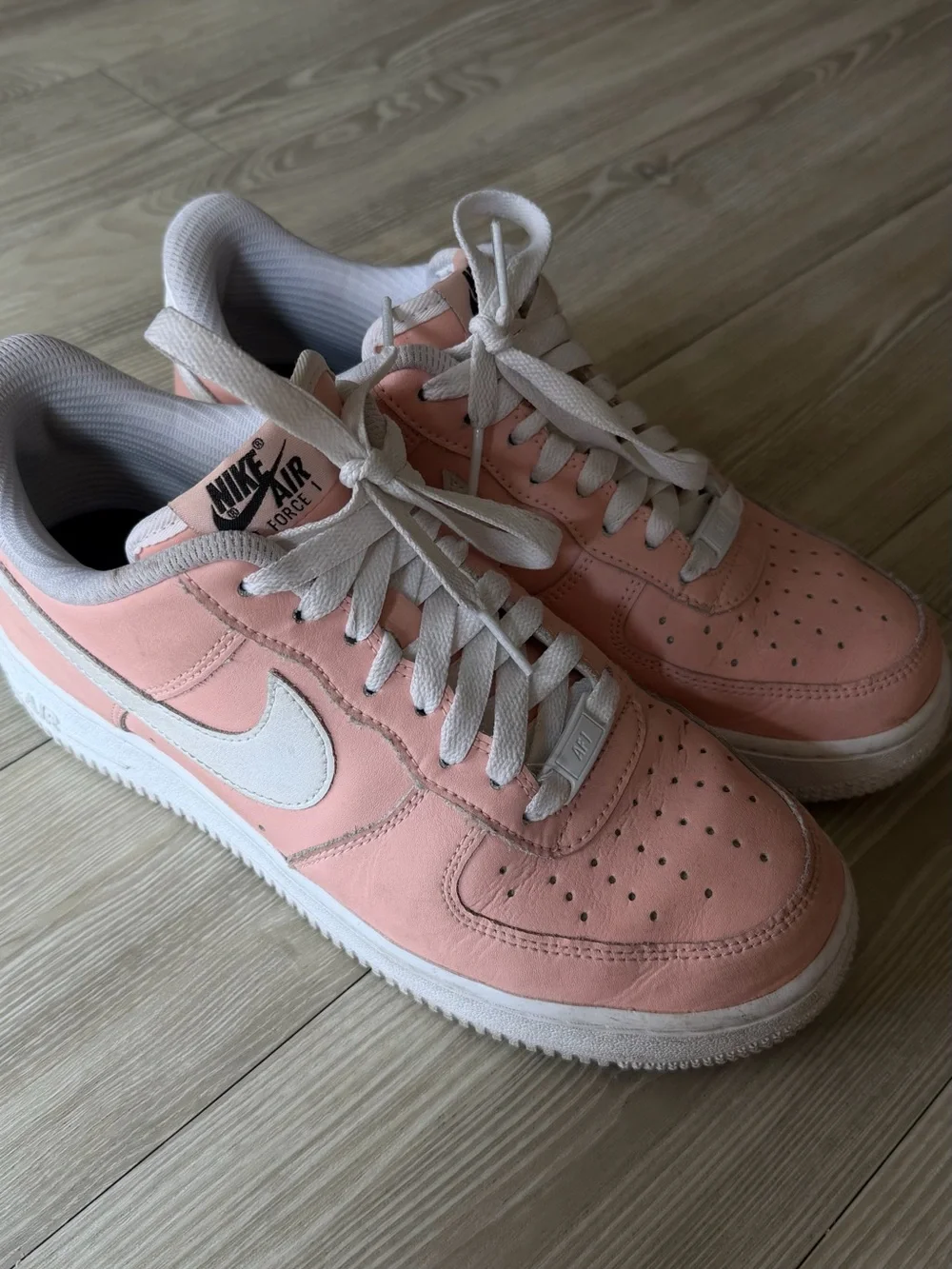Nike Women’s Air Force 1 Pink with White Logo